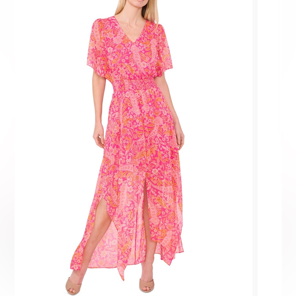 CeCe size medium flutter sleeve maxi new
